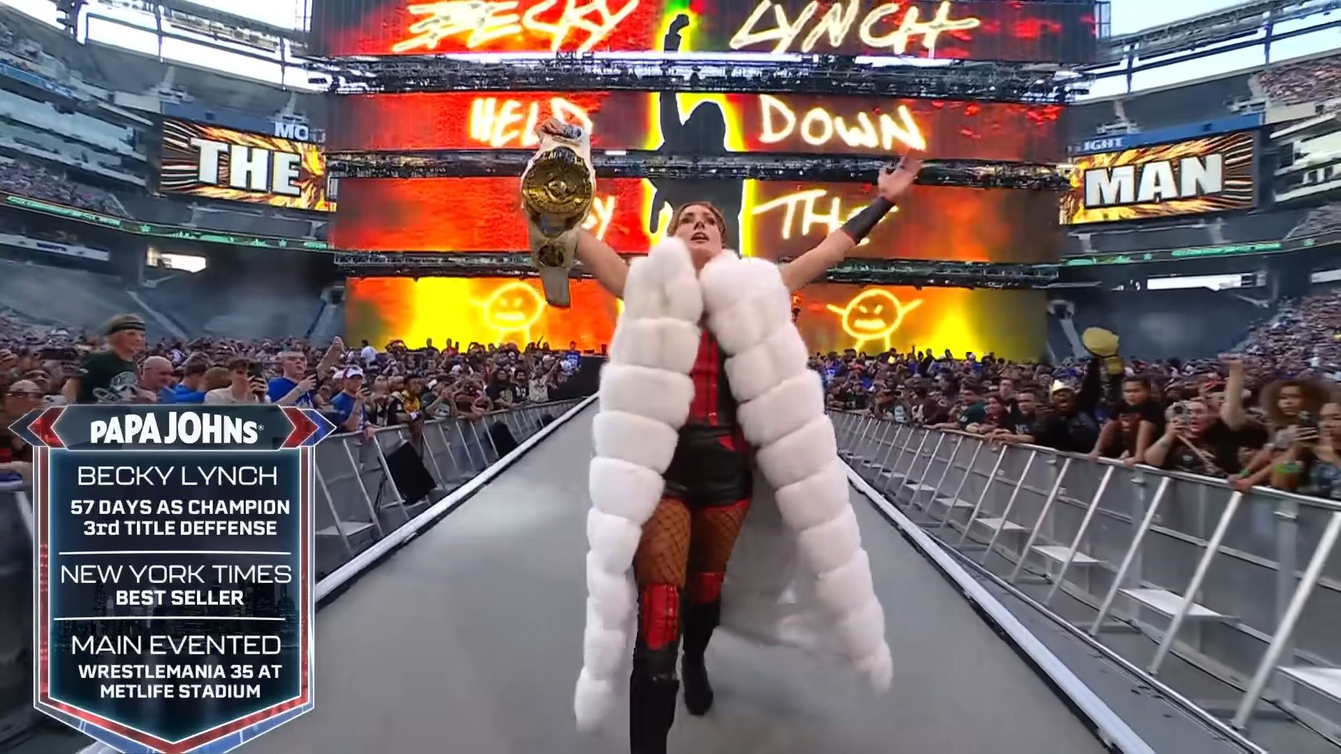 Becky Lynch enters to a new theme