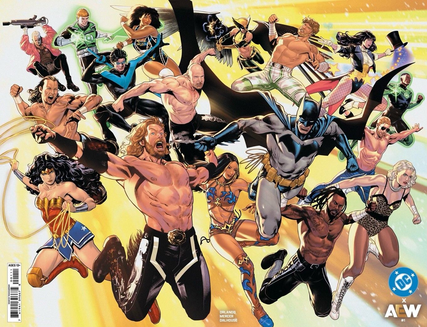 All Elite Wrestling (AEW) and DC Comics announce a massive comic book crossover. See top AEW stars like Jon Moxley and Mercedes Moné team up with Batman, Wonder Woman, and the Justice League.