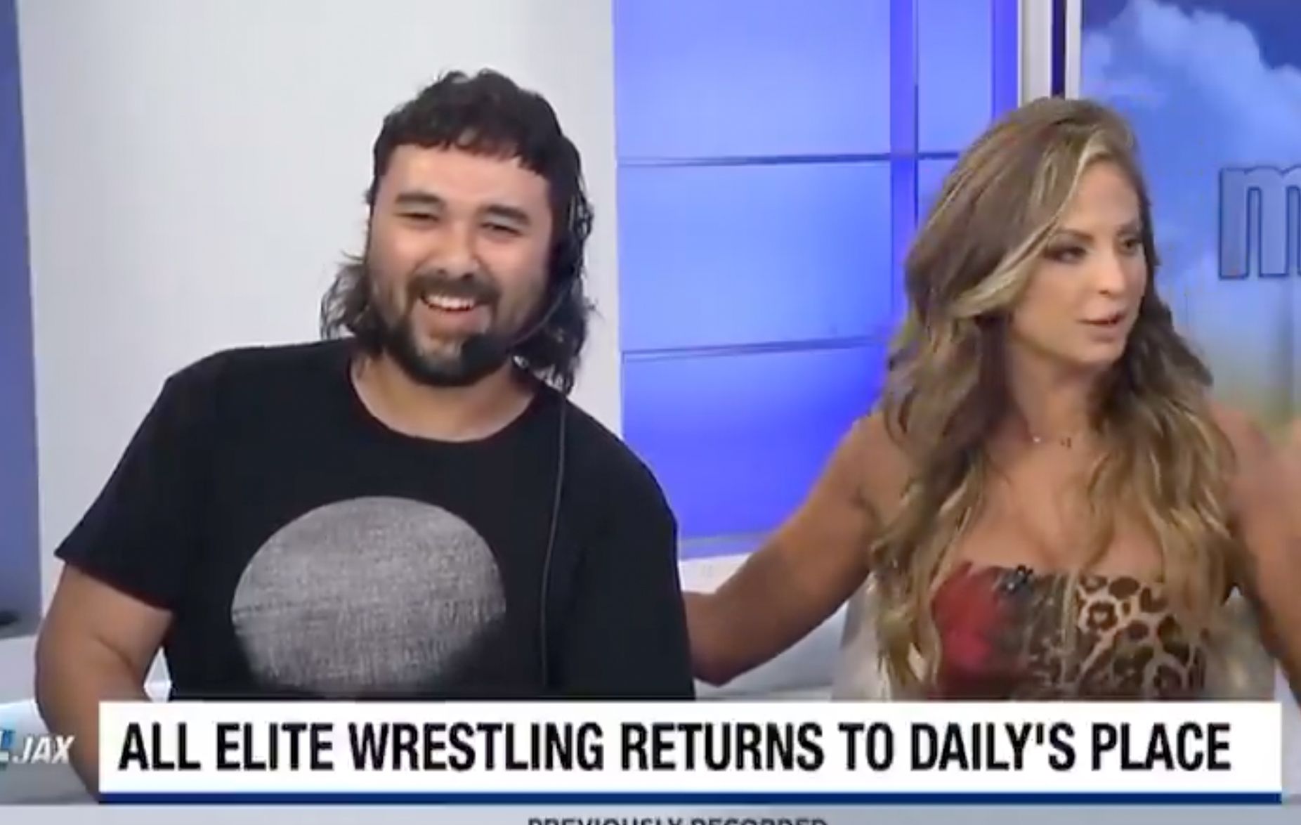 All Elite Wrestling star Harley Cameron left a Jacksonville news crew in stitches with her hidden talent. Watch the hilarious ventriloquism segment here.