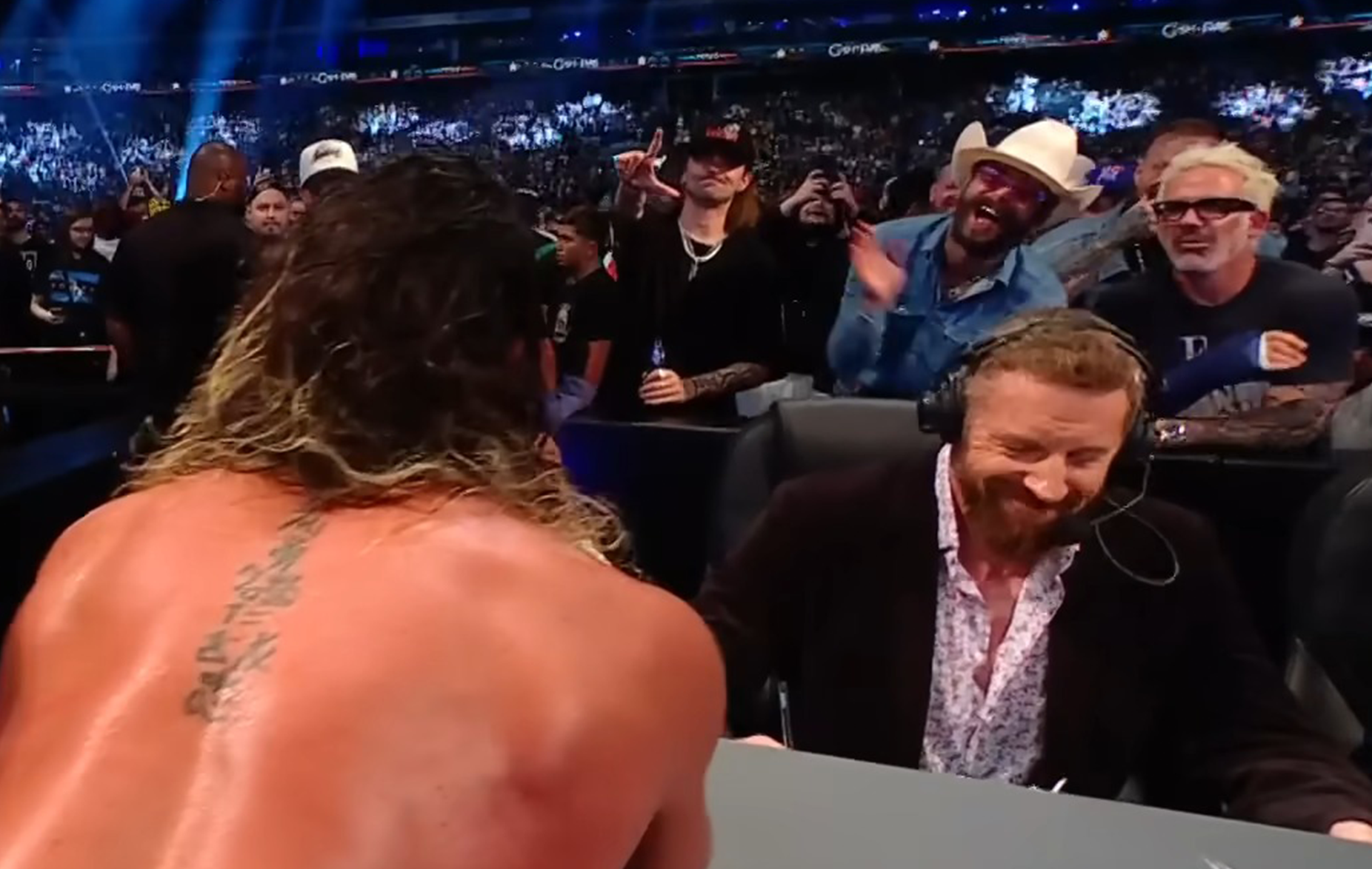 Seth rollins confronted Post Malone
