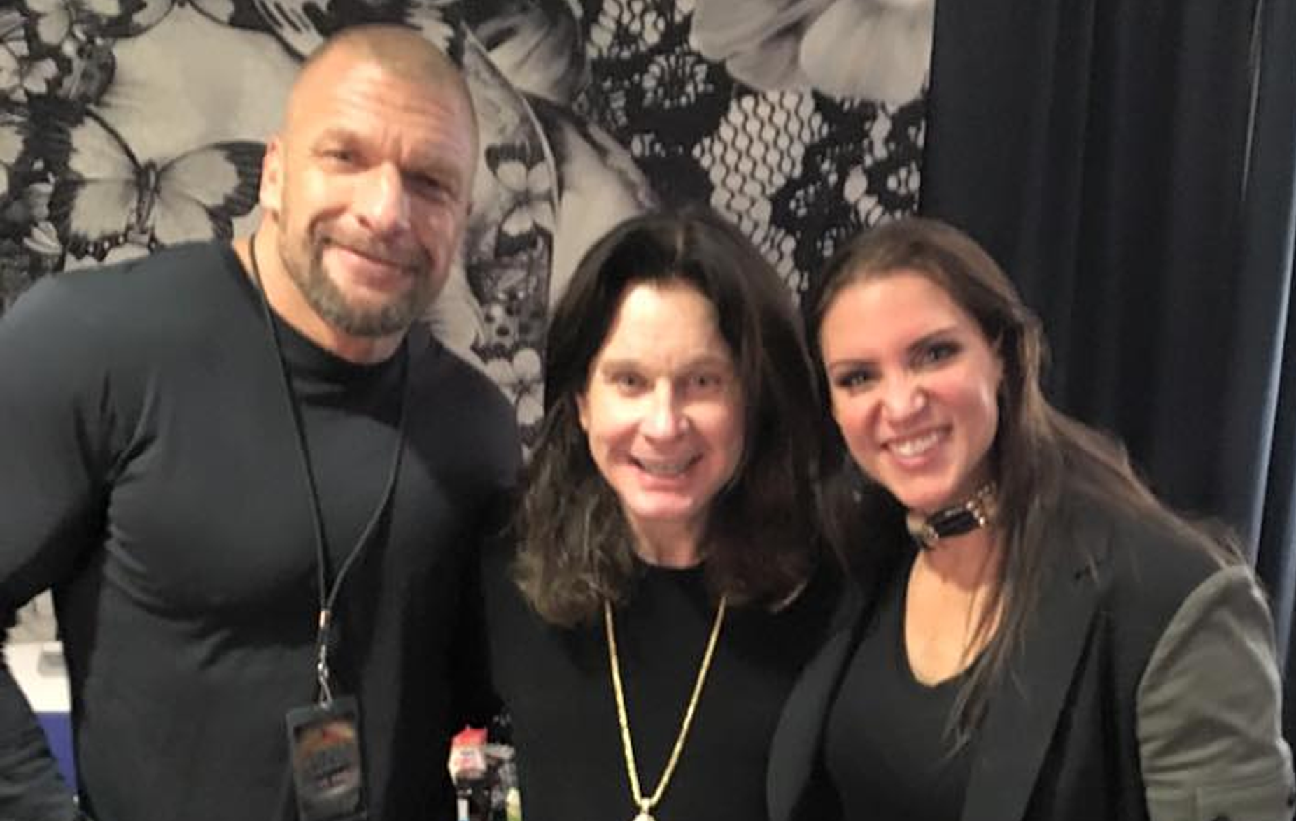 Ozzy Osbourne with Triple H Stephanie McMahon
